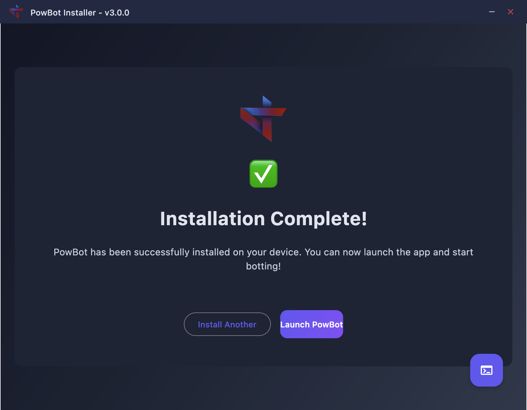 Installation Complete