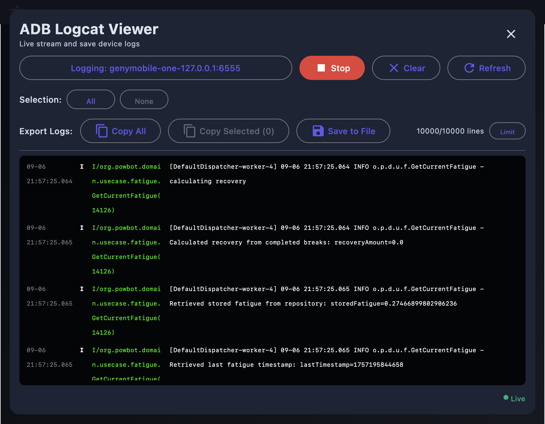 Active Log Streaming